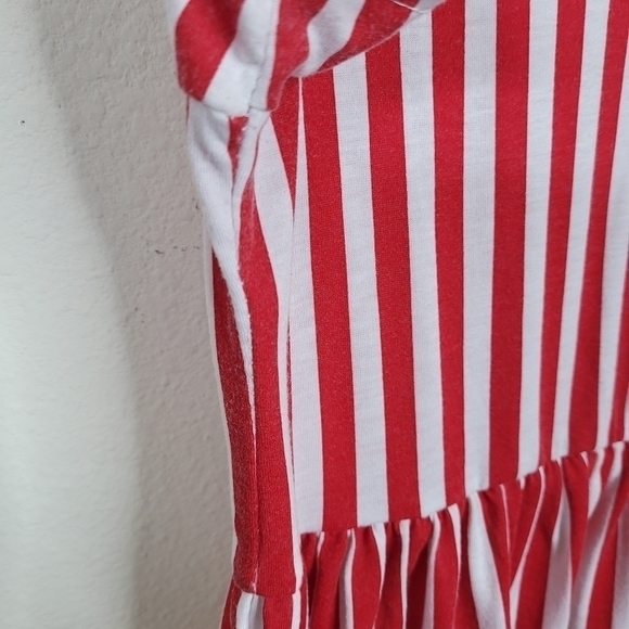 PrettyLittleThing Mini Dress Red and White Striped - Picture 3 of 8